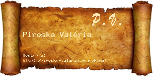 Piroska Valéria névjegykártya