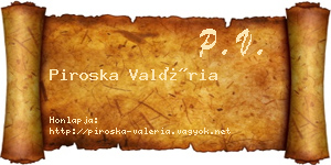 Piroska Valéria névjegykártya