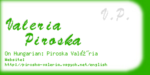 valeria piroska business card